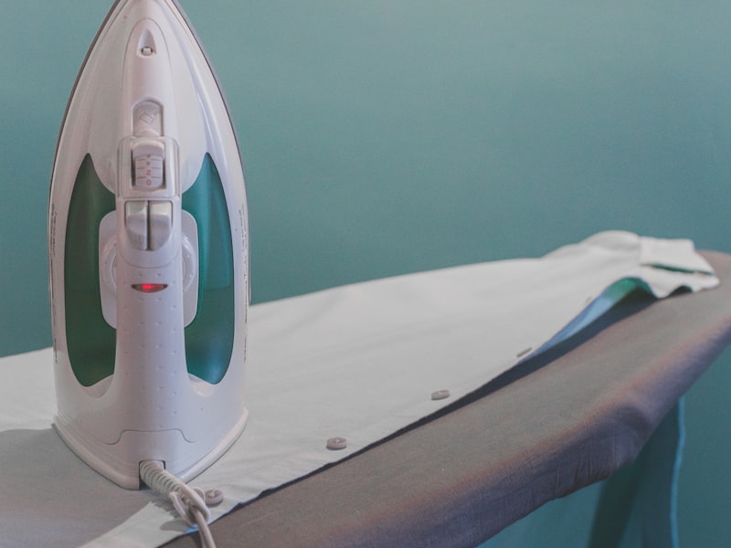 A professional steam iron ready for pressing garments